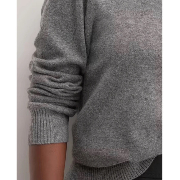 Everlane The Classic Crew in Cashmere Charcoal Dark Gray Sweater Cozy Soft Large - Picture 8 of 16